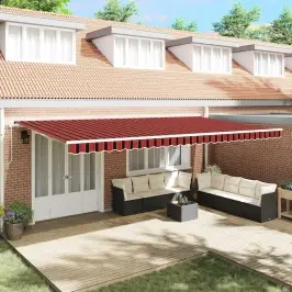 Izvelkams Jumtiņš Oranžs Un Brūns 600 X 350 Cm Audums Vidaxl