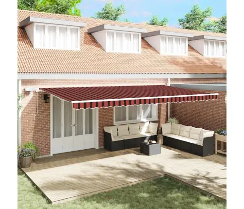 Iebīdāmā Nojume Oranžs Un Brūns 600 × 350 Cm Oranža Un Brūna Vidaxl