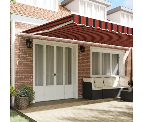 Iebīdāmā Nojume Oranžs Un Brūns 600 × 350 Cm Oranža Un Brūna Vidaxl