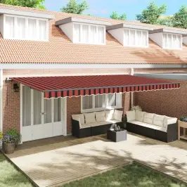 Nolokāms Markīze Oranža Un Brūna 600 × 350 Cm Vidaxl