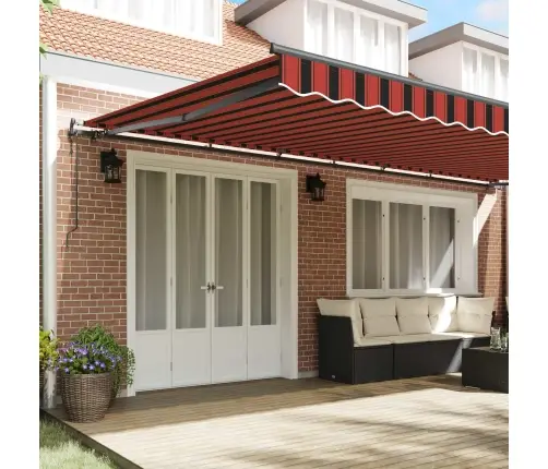 Automātiskā Atsperu Nojume Oranžā Un Brūnā Krāsā 600 X 350 Cm Vidaxl