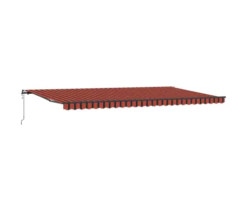 Automātiskā Atsperu Nojume Oranžā Un Brūnā Krāsā 600 X 350 Cm Vidaxl