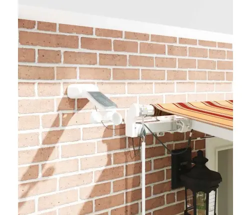 Automātiska Atsaucamā Markīze Ar Led Dzeltenām Un Apelsīnu Krāsām 600 X 350 Cm Vidaxl