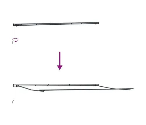 Markīze Balts 600 × 350 Cm Poliesters Vidaxl