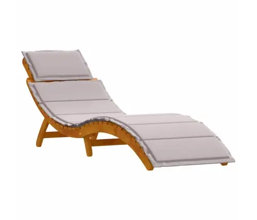 Saulės Gultas Su Pagalve 2-Asmuo 2 Pcs Taupe 184 X 55 X 64Cm