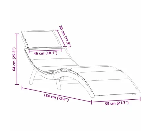 Saulės Gultas Su Pagalve 2 Pcs Šviesiai Pilka 184 X 55 X 64Cm