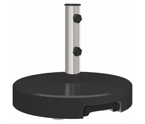 Riteņu Saulessarga Statīvs Ar Rokturi Melnā Granīta 29 Kg Apaļais Vidaxl