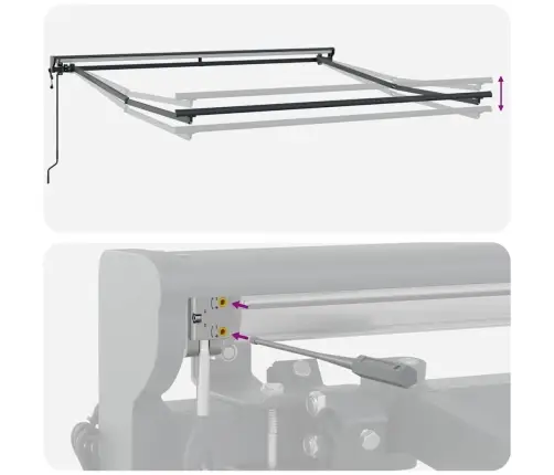 Markizės Rėmas Antracitas 3,5 X 2,5 M Miltelinis Plienas