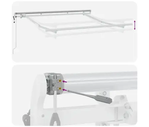 Markizės Rėmas Balta 2.5 X 2 M Metalas