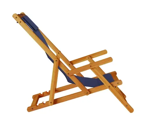 Salokāmie Pludmales Krēsli 2 Gab. Zili Masīvkoks Akācija Un Tekstilēns Vidaxl