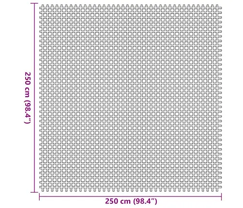 Palapinės Kilimėlis Antracitas 250 X 250 Cm Poliesteris