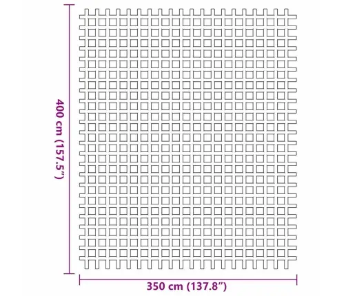 Telts Paklājs Antracīts 3,5X4 M Vidaxl