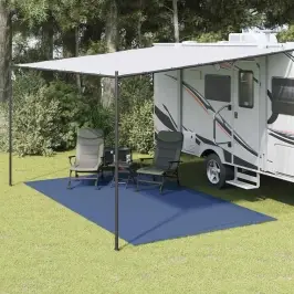 Telts Paklājs Zila 500 × 350 Cm Poliesters Vidaxl