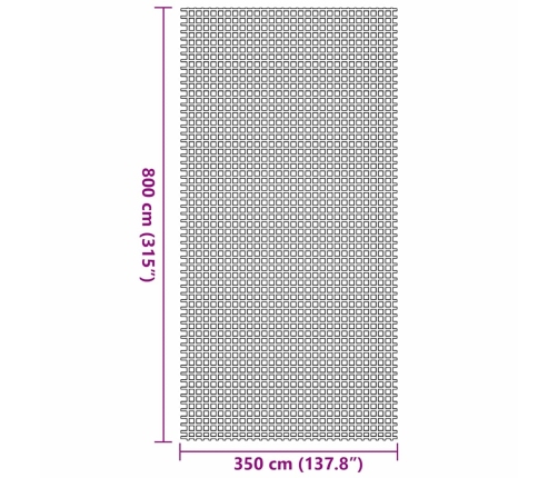 Telts Paklājs Zils 3,5X8 M Vidaxl