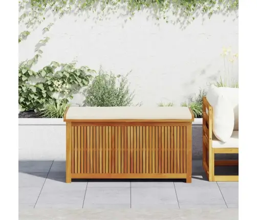 Dārza Spilvenu Kaste, 113X50X60,5 Cm, Akācijas Masīvkoks Vidaxl