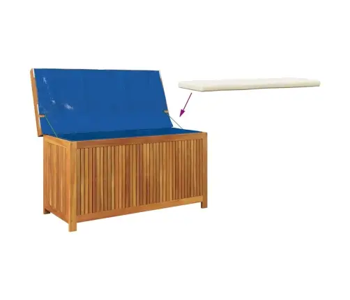 Dārza Spilvenu Kaste, 113X50X60,5 Cm, Akācijas Masīvkoks Vidaxl