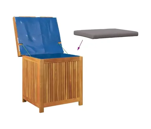 Dārza Spilvenu Kaste, 60X50X61 Cm, Akācijas Masīvkoks Vidaxl