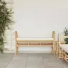Dārza Sols Ar Spilvenu, 110 Cm, No Bambusa Vidaxl