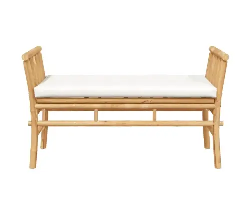 Dārza Sols Ar Spilvenu, 110 Cm, No Bambusa Vidaxl