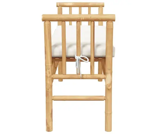 Dārza Sols Ar Spilvenu, 110 Cm, No Bambusa Vidaxl
