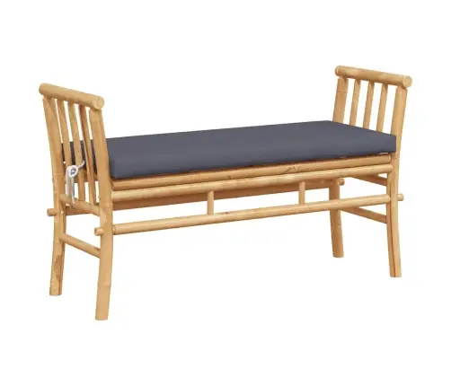 Dārza Sols Ar Spilvenu 110 Cm Bambuss Vidaxl Dārza Sols Ar Spilvenu 110 Cm Bambuss Vidaxl
