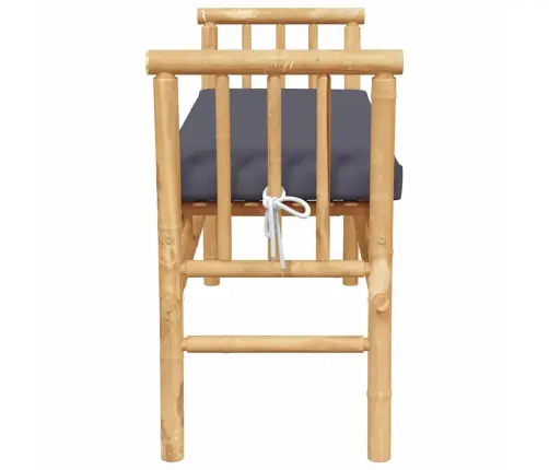 Dārza Sols Ar Spilvenu 110 Cm Bambuss Vidaxl Dārza Sols Ar Spilvenu 110 Cm Bambuss Vidaxl