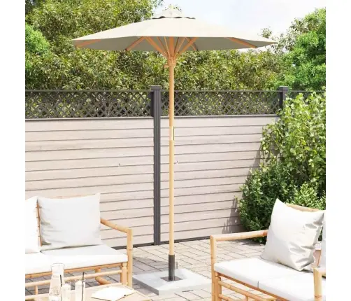 Krēmkrāsas Dārza Lietussargs 180X230 Cm Bambuss Vidaxl