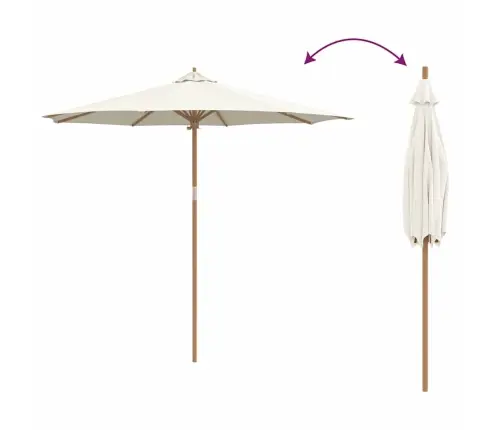 Aedapara Kreemvalge 270 X 270 X 260 Cm Bambus