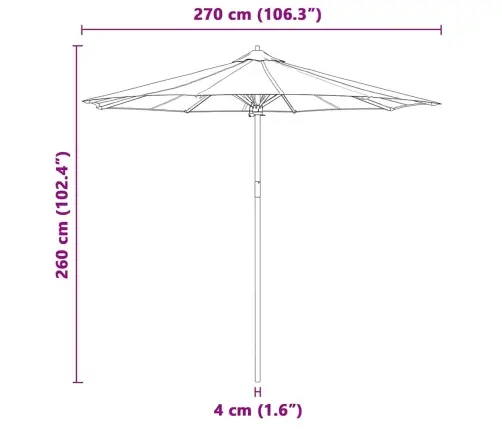 Aedapara Kreemvalge 270 X 270 X 260 Cm Bambus