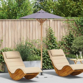 Dārza Parasols Tumši Pelēka 150 X 150 X 210 Cm Bambuss Vidaxl