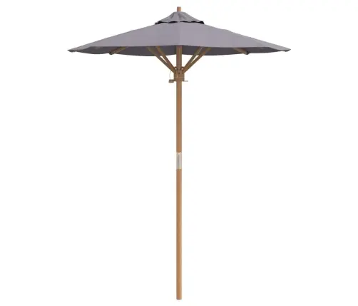 Dārza Lietussargs Tumši Pelēks 150X210 Cm Bambuss Vidaxl