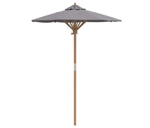 Dārza Lietussargs Tumši Pelēks 150X210 Cm Bambuss Vidaxl