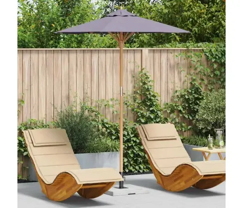 Tumši Pelēks Dārza Parasols 180X230 Cm Bambuss Vidaxl