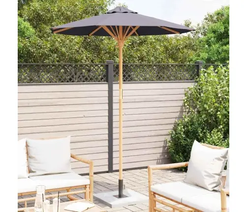 Tumši Pelēks Dārza Parasols 180X230 Cm Bambuss Vidaxl