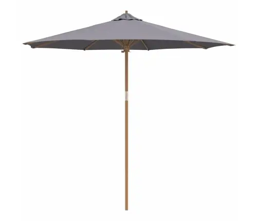 Dārza Lietussargs - Tumši Pelēks, 270X260 Cm, Bambuss Vidaxl