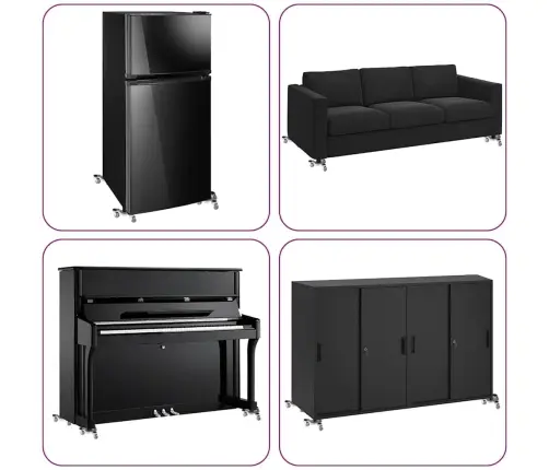 Mööblirullikud 4 Tk 16 X 14,5 X 5,5 Cm Teras 180 Kg