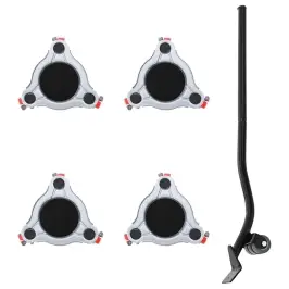 Mööblirullikud 4 Tk Tõstukiga 14,5 X 13,5 X 4 Cm Teras 400 Kg