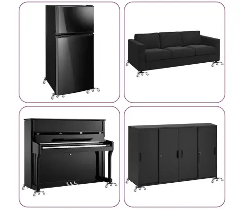 Mööblirullikud 4 Tk Tõstukiga 19 X 17,5 X 6 Cm Teras 1000 Kg