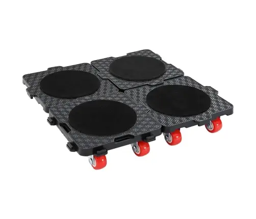 Mēbeļu Riteņi, 4 Gab., Ar Pacēlāju, Melni, 13,5X13,5X4,2 Cm, 300 Kg Vidaxl