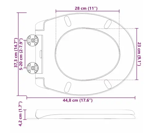 Ātrā Atslēgšana Tualetes Sēdeklis Ar Mīksto Aizvēršanu Duroplast Antracīts Vidaxl