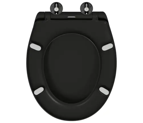 Greito Atleidimo Tualeto Sėdynė Juoda 44.8 X 37.3 X 4.2 Cm