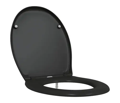 Greito Atleidimo Tualeto Sėdynė Juoda 44.8 X 37.3 X 4.2 Cm