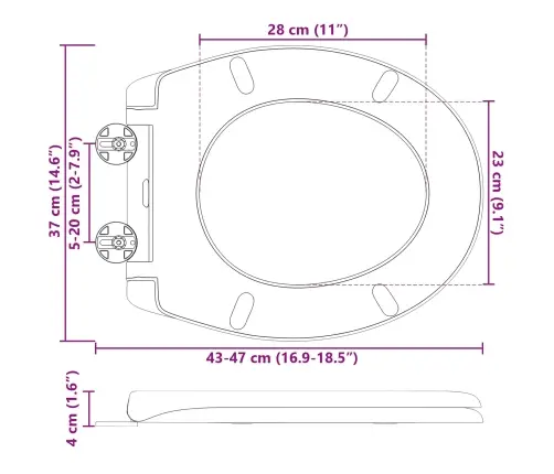 Ātri Atbrīvojoša Tualetes Sēdeklis Ar Mīkstu Aizvēršanu Duroplast Balts Vidaxl