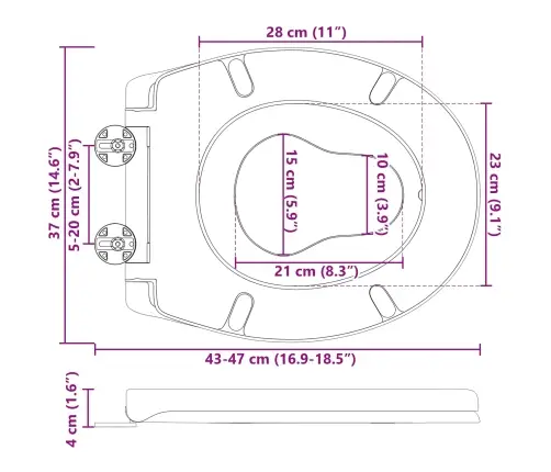 Ģimenes Tualetes Sēdeklis Ar Bērnu Sēdeklīti Ātri Noņemams Duroplast Vidaxl