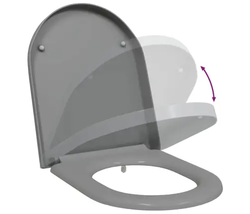 Ātrās Atbrīvošanas Tualetes Sēdeklis Ar Mīkstu Aizvēršanu Duroplast Pelēks Vidaxl