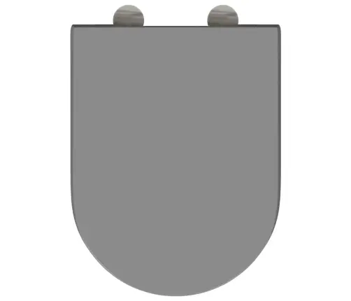 Ātrās Atbrīvošanas Tualetes Sēdeklis Ar Mīkstu Aizvēršanu Duroplast Pelēks Vidaxl