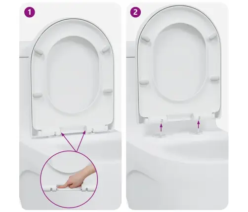 Tualettsari Valge 46,2 X 36 X 4,3 Cm Duroplast