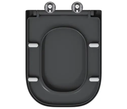 Ātra Atbrīvot Tualetes Sēdeklis Ar Mīksto Aizvēršanos Duroplast Antracīta Krāsā Vidaxl