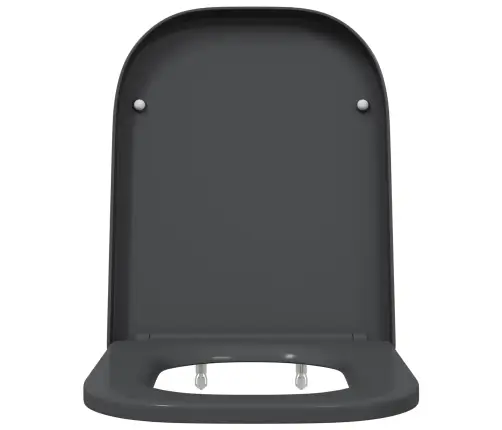 Ātra Atbrīvot Tualetes Sēdeklis Ar Mīksto Aizvēršanos Duroplast Antracīta Krāsā Vidaxl