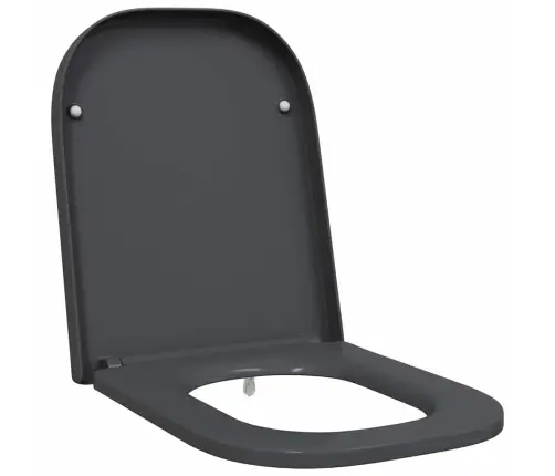 Ātra Atbrīvot Tualetes Sēdeklis Ar Mīksto Aizvēršanos Duroplast Antracīta Krāsā Vidaxl